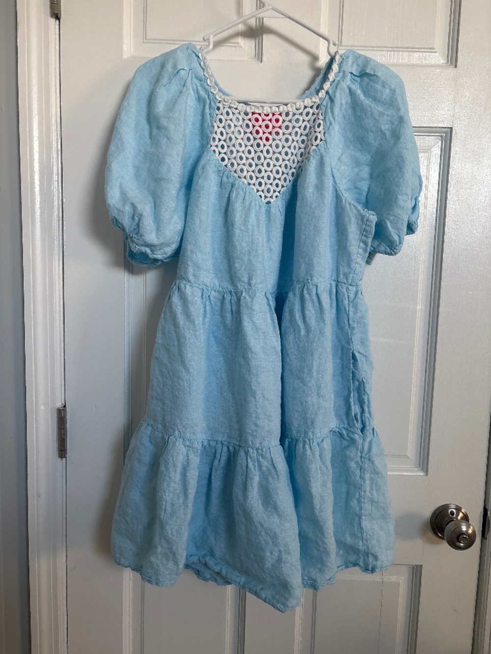 Light blue linen dress